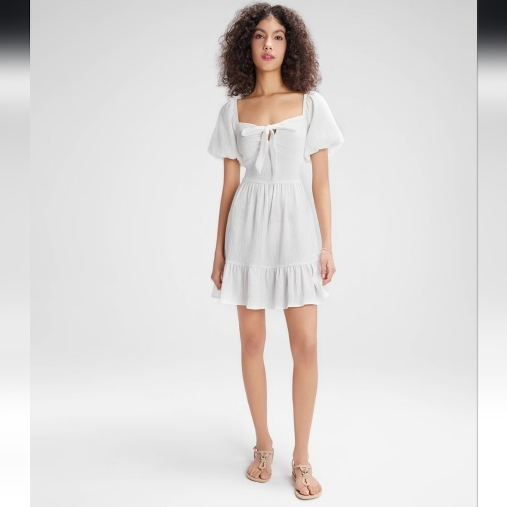Women's Short Sleeve Mini Dress - Wild Fable White XXL